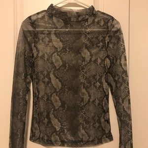 Mesh Snake Skin Top